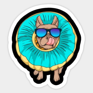 Boston Terrier Summer Retro Vibes Funny Dog Lover Gif Sticker